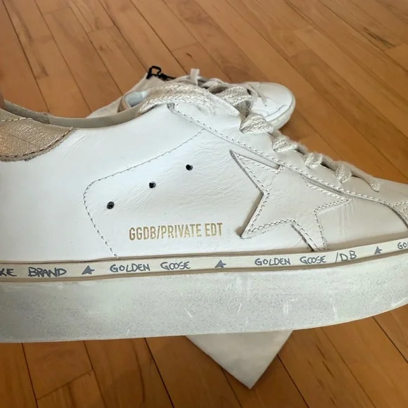 Worn once Golden Goose Hi Star Optic White Sneakers 37 - Picture 8 of 10